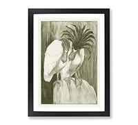 Two Barge Herons By Theo Van Hoytema Classic Painting Framed Print | A4 Black Framed Wall Art | Ready to Hang | Classic Animal Picture | Living Room Bedroom Lounge Office