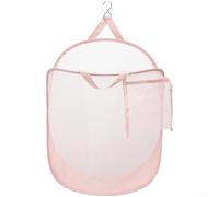 Two-Basket Foldable Mesh Organizer with Separation for Laundry Categories, Wall-Hanging Design with Minimalist Profile and Ventilation (A)