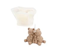 Two Bears Silicone Mold Set - 3D Cute Bear Mold for DIY Candles, Soaps, and Chocolates, Fun Family Craft Activity Kit for Kids & Adults