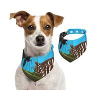 Two Beautiful Butterflies Dog Bandana for Small Medium Large Dogs, Cat Dogs Kerchief Triangle Bibs Scarf for Girl Or Boy