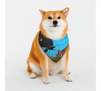 Two Beautiful Butterflies Dog Bandana for Small Medium Large Dogs, Cat Dogs Kerchief Triangle Bibs Scarf for Girl Or Boy