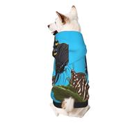 Two Beautiful Butterflies Dog Hoodie â€“ Soft & Breathable Polyester Pet Clothes for Small, Medium, and Large Dogs