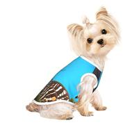 Two Beautiful Butterflies Small Dog Shirt,Soft Breathable Dog Shirt for Dogs Cats Boy Girl Pet Tshirt,Suitable for Small Pets