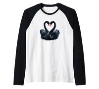 Two Beautiful Swan Raglan Baseball Tee