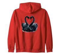 Two Beautiful Swan Zip Hoodie