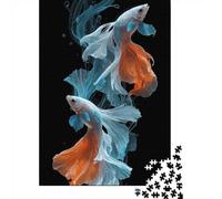 Two Betta Fish in Elegant Motion 1000 Piece Jigsaw Puzzle, 70x50cm/1000pcs, for Adults, White Cardboard Pieces, Screen-Free Leisure And Time at Home