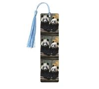 Two Big Pandas Wooden Bookmark Perfect Decoration for Bookmarks Lovers Students Reading Book Club