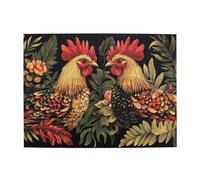 Two Big Roosters Facing Each Other Wooden Puzzle 500 Piece Jigsaw Puzzle for Adults Challenging Puzzle for Game Size 15"x20.4"