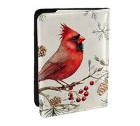 Two Birds are Looking at Each Other On A Branch Printed Passport Holder,Travel Pu Leather Passport Cover Case Organiser for Men Women,6.5 Inch