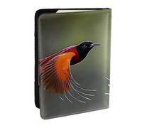 Two Birds are Looking at Each Other Printed Passport Holder,Travel Pu Leather Passport Cover Case Organiser for Men Women,6.5 Inch
