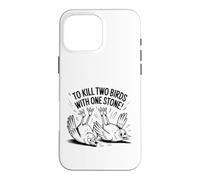 Two Birds With One Stone Fun for Kids and Teachers Idiom Case for iPhone 16 Pro Max