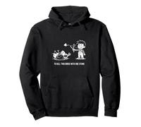 Two Birds With One Stone Fun for Kids and Teachers Idiom Pullover Hoodie