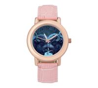 Two Bisons in Snows Day Women's Wrist Watch Fashion Alloy Quartz Watch with Strap Easy to Read