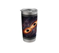 Two Black Holes Space Collision Accretion Disk Concept Stainless Steel Insulated Tumbler