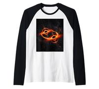 Two Black Holes Space Connection Accretion Disk Concept Raglan Baseball Tee