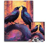 Two Black Ravens 1000 Pieces Puzzle Gifts Puzzles for Adults for Teenager Families Perfect DIY Decor BrainTeasing Challenge 1000 PCS(75x50cm)