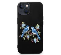 Two Blue Birds Sitting on Branch Cell Phone Basic Cases TPU Soft Cover Shockproof Slim Phone Case Compatible with iPhone 13 Mini/13/13 Pro/13 Pro Max