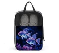 Two Blue Fish Travel Shoes Carrier Dustproof Portable Shoe Pouch Carrying Strap Handheld Shoe Bag for Travel Daily Use Storage Pouch, gray, One size, Travel Shoes Carrier, Gray, One size, Travel Shoes