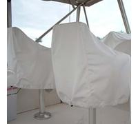 Two Boat Seat Covers Made with Premium Oxford Cloth to Resist Degradation from Sun Water and Environmental Exposure (Silver 420D)
