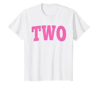 Two Bold Pink Design 2nd Birthday 2-Year-Old Girl T-Shirt