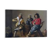 Two Boys And A Girl Making Music Jan M. Molenaar Poster Poster Painting Canvas Wall Art Living Room Posters Painting 24x36inch(60x90cm)