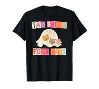 Two Brides Four Cats Funny Lesbian Wedding Lover Card Day T-Shirt
