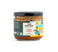 Two Brothers India Farms Lemon Pickle, Oil-Free, Sweet & Sour, 300g | Handmade in small batches, Kaagzi lemons, Lacto-fermented, No artificial preservatives