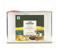 TWO BROTHERS ORGANIC FARMS Groundnut Oil 2 litres Tin Can