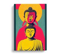 Two Buddha Canvas Wall Art Print 30x20 Inch