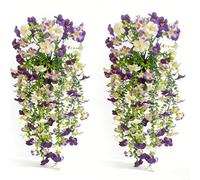 Two Bundle Set Of Realistic Artificial Petunias With Premium Silk Material For Outdoor Planters Balconies Patios Gardens Indoor Arrangements(mixture)