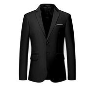 Two Buttons Men's Blue Suits Jackets Slim Fit Peak Lapel Tuxedo Blazer
