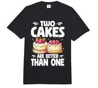 Two Cakes are Better Than One Baker Cookie Cake Banking Comfort Colors Adult Heavyweight T-Shirt