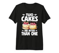 Two Cakes are Better Than One Baker Cookie Cake Banking Premium T-Shirt