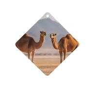 Two Camel in The Desert Automotive Air Fresheners Rhombus