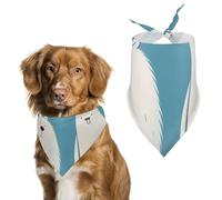 Two Cartoon Animals Pet Scarf Adjustable Pet Accessories Triangular Scarf Washable Floral Print Puppy Bib Bandana Stylish Comfortable Cat Scarves for Holiday Scarfs