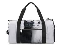 Two Cats Hugging Gym Bag Travel Duffel Bags for Men Women Large Weekender Bags Carry On Overnight Duffle Bag with Shoe Compartment for Workout, style, One Size