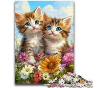 Two Cats Jigsaw Puzzles for Adults 1000 Piece,for Educational Game Challenge Toy for Is Ideal As A Gift for The Whole Family (38x26cm)