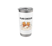 Two Cats Plans Canceled Funny Couch Sitting Tea Kitten Gift Stainless Steel Insulated Tumbler