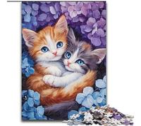 Two Cats Snuggling Together JigsawPuzzle 1000 Pieces for Adults, Challenging Game And Family Play Educational Game for Birthday, Chrismas (size 26x38cm)