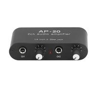 Two Channel Sound Amplifier with 1/4in 6.35mm Jack, 0 to 20Db Gain, Mic Instrument Audio Amplifier, Dc5v 12V, Audio Component Amplifiers