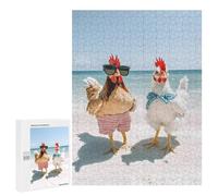 Two Chickens Beach Wooden Jigsaw Puzzles for Adults Funny Intelligent Games Home Decor Artwork for Home Office
