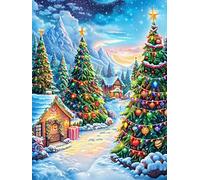 Two Christmas Trees in Snowy Forest 500 Piece Jigsaw Puzzle for Adults Jigsaw After School Activity for Teens Stress Buster Whimsical Gift Idea Stylish Home Decor 500 PCS