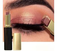 Two Color Eyeshadow & Highlighter Duo, 2 in 1 Cream Eyeshadow Stick with Smooth Blendable Formula, Effortless One-Swipe Application, Multi-Purpose Eye Makeup for Daily and Travel Use (C)