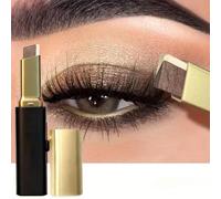 Two Color Eyeshadow & Highlighter Duo, 2 in 1 Cream Eyeshadow Stick with Smooth Blendable Formula, Effortless One-Swipe Application, Multi-Purpose Eye Makeup for Daily and Travel Use (B)