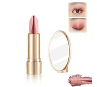 Two-color luxury lazy eye shadow stick, gradient eye shadow stick flash, two-color three-wipe light luxury lazy eye shadow stick