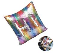 Two-color Reversible Sequins Pillow Case, Two Tone Magical Color Changing Pillow Cushion Cover Magic Mermaid Sequin Glitter Multicolor Gradient Pillowcase, for Home Car Sofa Decorative 40x40cm
