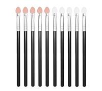 Two-color Rubber Cotton Eye Makeup Brushes - Sponge Applicator Oval Tipped Eyeliner Brush Eyeshadow Brush Makeup Brush Tool (10 PCS)