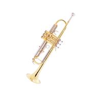 Two Color Trumpet Instrument Brass B Flat Key Playing Band Beginners Beginner Trumpet
