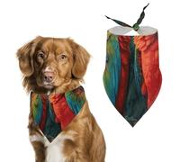 Two Colored Parrots Dog Bandanas - Cute Pet Scarf for Dogs Cats Triangle Kerchief Bibs Soft Breathable Pet Bandanas Fashion Accessory for Puppy Small Medium Large Pets