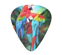 Two Colored Parrots Guitar Plectrums Classical Triangle Bass Acoustic And Electric Guitar Plectrums For Guitarists 12 Pieces